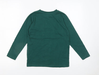 Boys UK Size 8-9 Years Dunnes Stores Green Basic T-Shirt