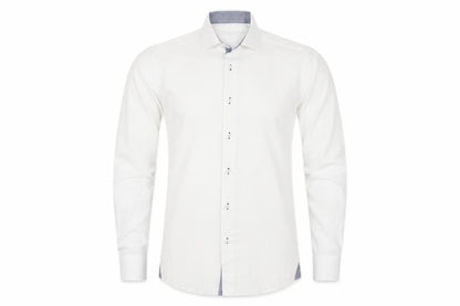 Mens UK Collar Size 15.5 WHITE LABEL Smart White  Dress Shirt