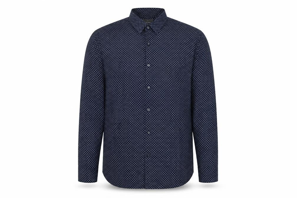 Mens UK Collar Size L Peter Werth Smart Blue  Dress Shirt