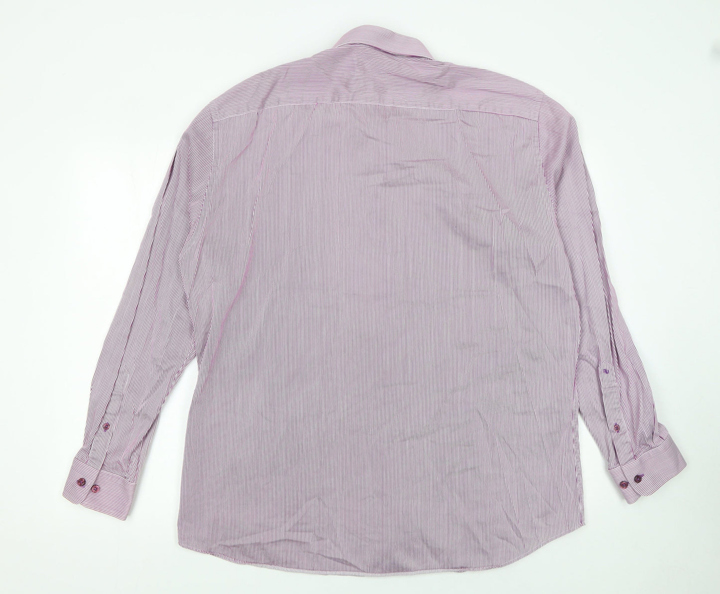 Mens UK Collar Size 17.5 Remus Uomo Smart Purple  Dress Shirt