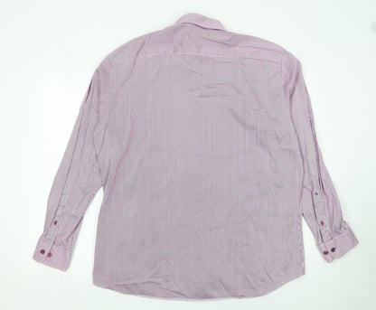 Mens UK Collar Size 17.5 Remus Uomo Smart Purple  Dress Shirt