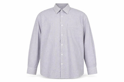 Dunnes Men’s Purple Striped Regular Fit Long Sleeve Cotton Shirt Size 17.5