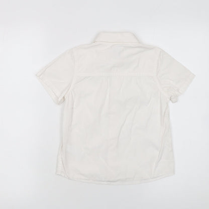 Girls UK Size 8 Years Monsoon Ivory Basic Button-Up