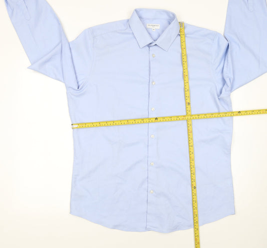 Mens UK Collar Size XL Tailor & Wright Smart Blue  Dress Shirt