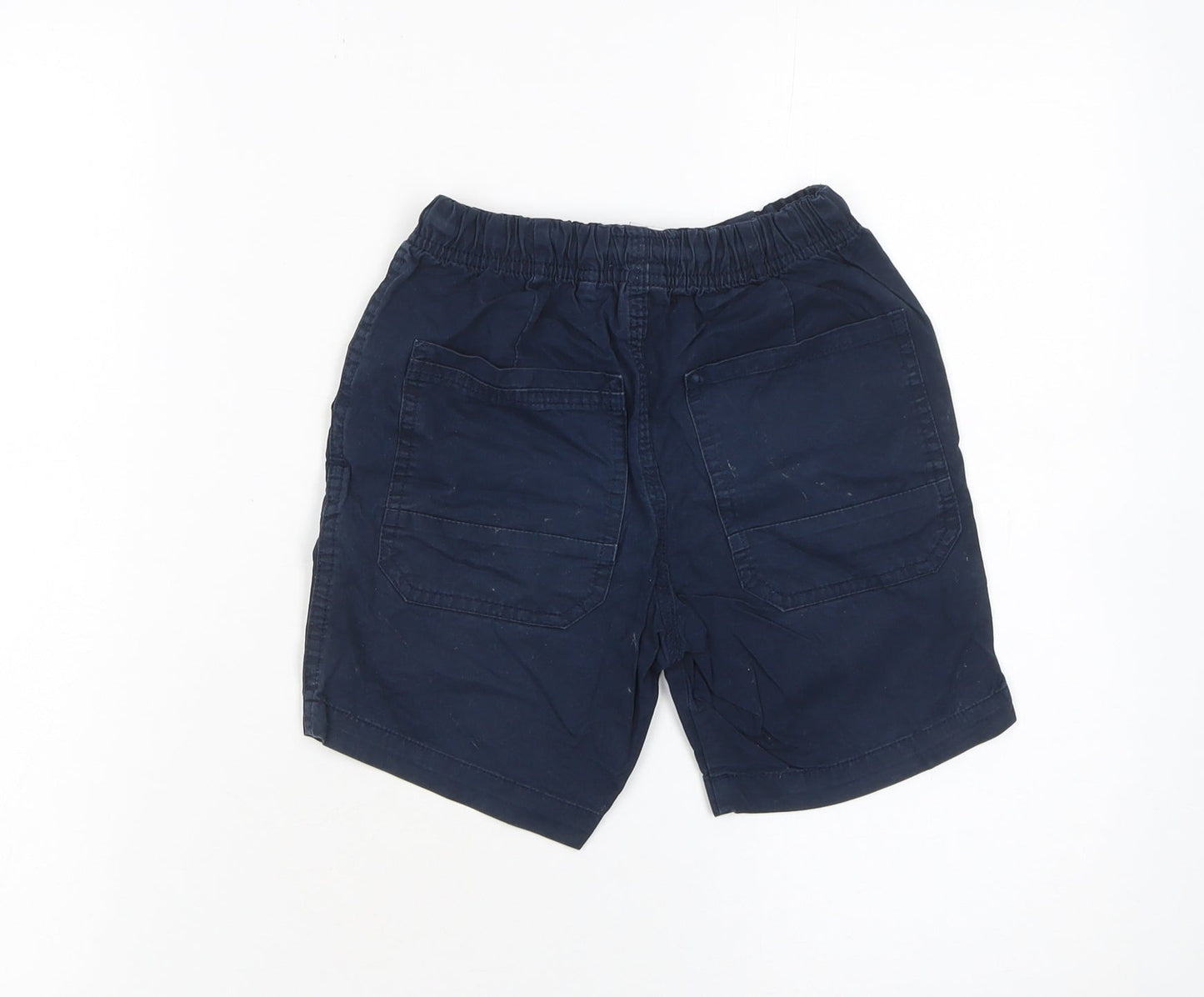 Next Boys Blue Cargo Shorts 7 Years Cotton Twill Drawstring Casual