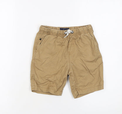 Next Boys Beige Cotton Drawstring Chino Shorts 7 Years