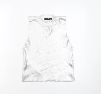 Womens UK Size L MNG Silver Camisole Tank