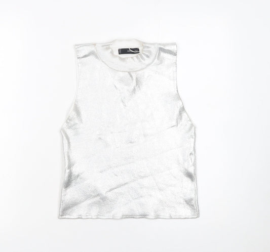 Womens UK Size L MNG Silver Camisole Tank