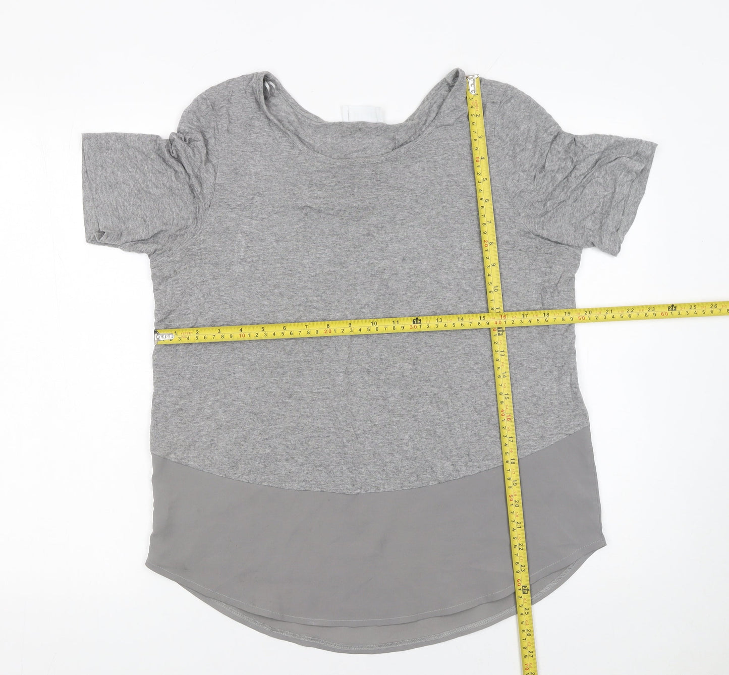 Womens UK Size 12 Savida Grey Basic T-Shirt