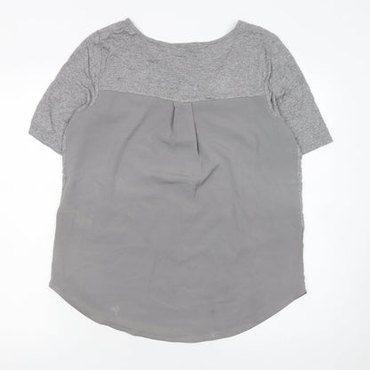 Womens UK Size 12 Savida Grey Basic T-Shirt