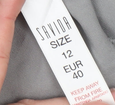 Womens UK Size 12 Savida Grey Basic T-Shirt