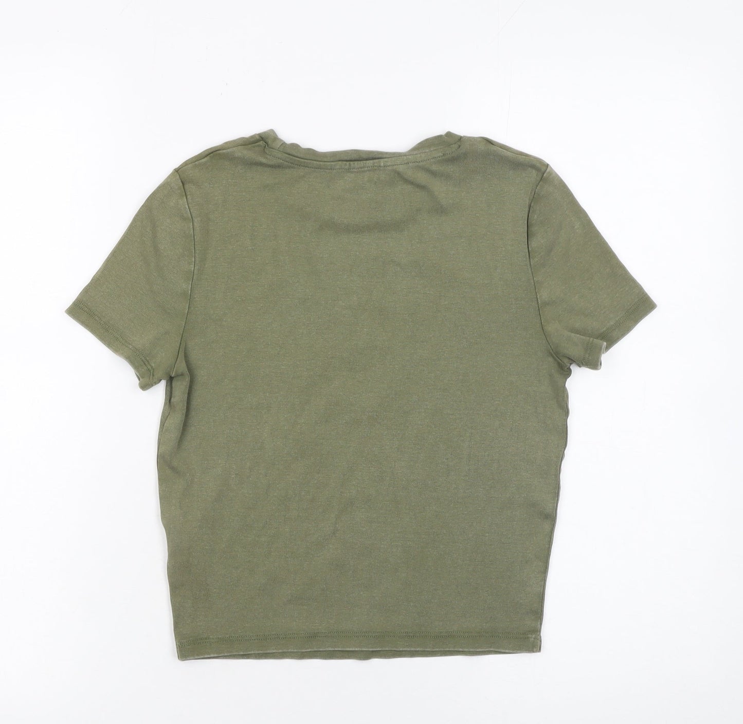 Womens UK Size M TW Green Cropped T-Shirt