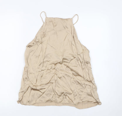 Womens UK Size 12 Zara Beige Camisole Tank