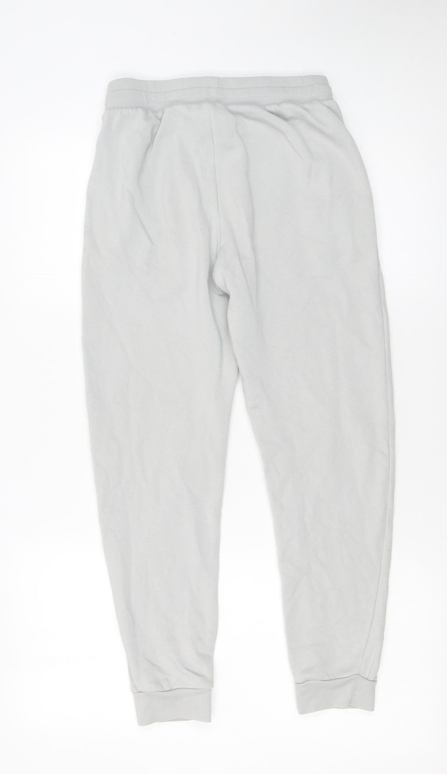 Adidas Boys Grey Jogger Trousers 11-12 Years Cotton Blend Casual Sportswear