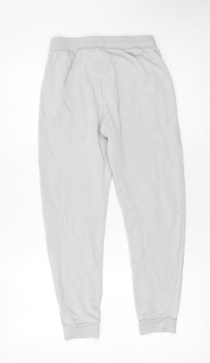 Adidas Boys Grey Jogger Trousers 11-12 Years Cotton Blend Casual Sportswear