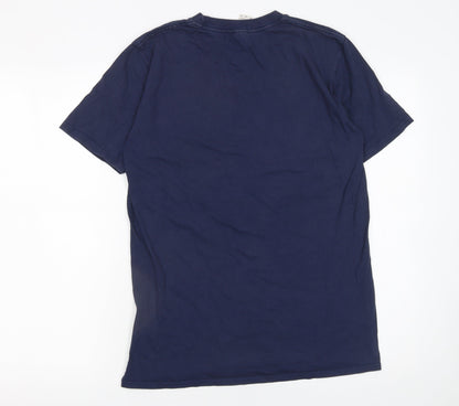 Mens UK Size M Gildan Blue  T-Shirt