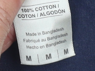 Mens UK Size M Gildan Blue  T-Shirt