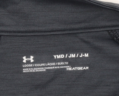 Under Armour Boys Grey 1/4 Zip HeatGear Sweatshirt - Size 10-11 Years Regular Fit
