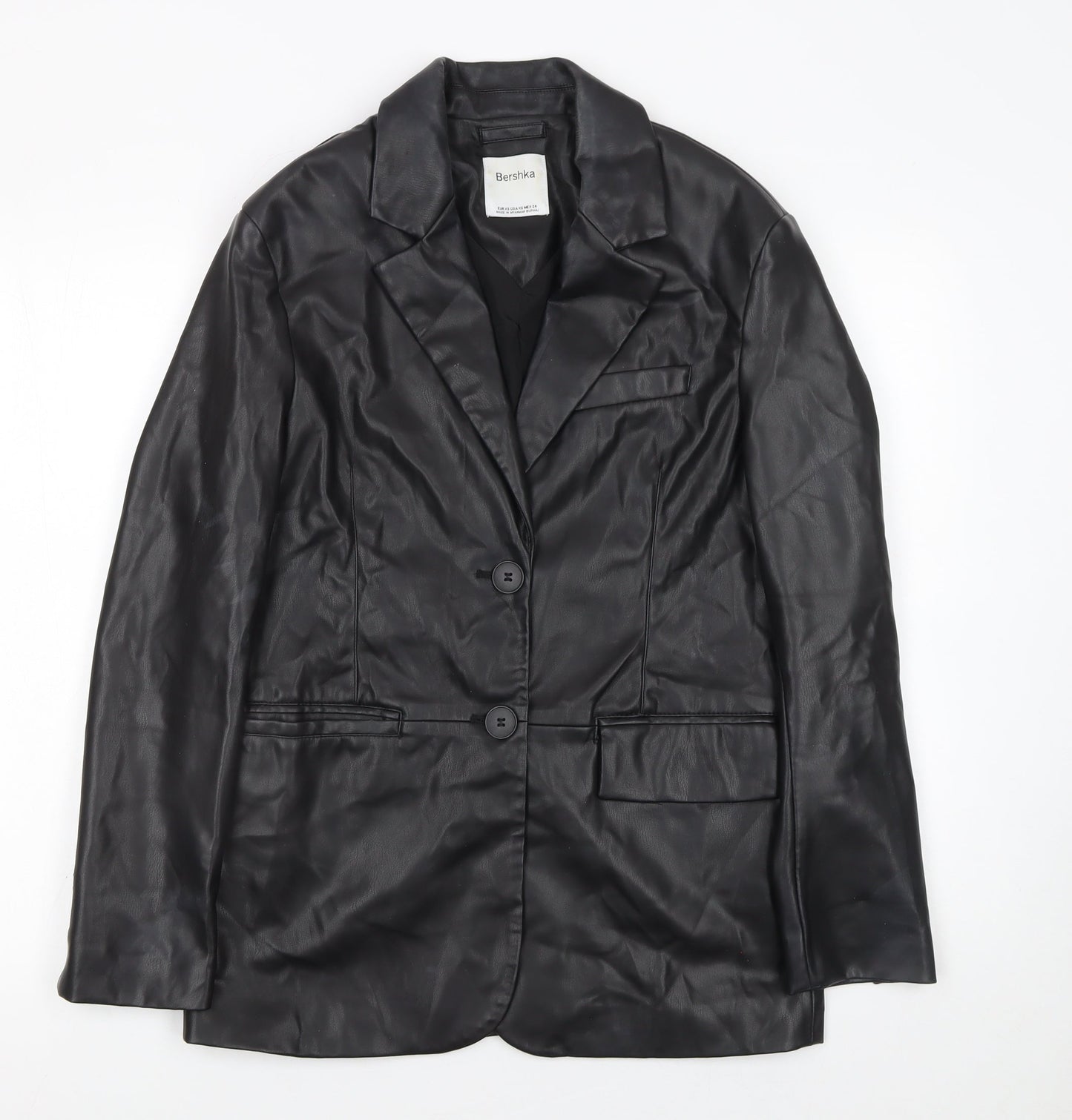 Womens UK Size XS Bershka Regular Black Suit Jacket