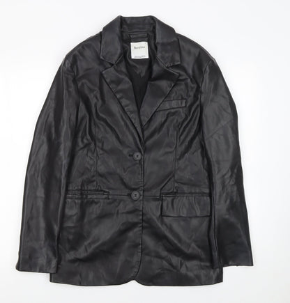 Womens UK Size XS Bershka Regular Black Suit Jacket