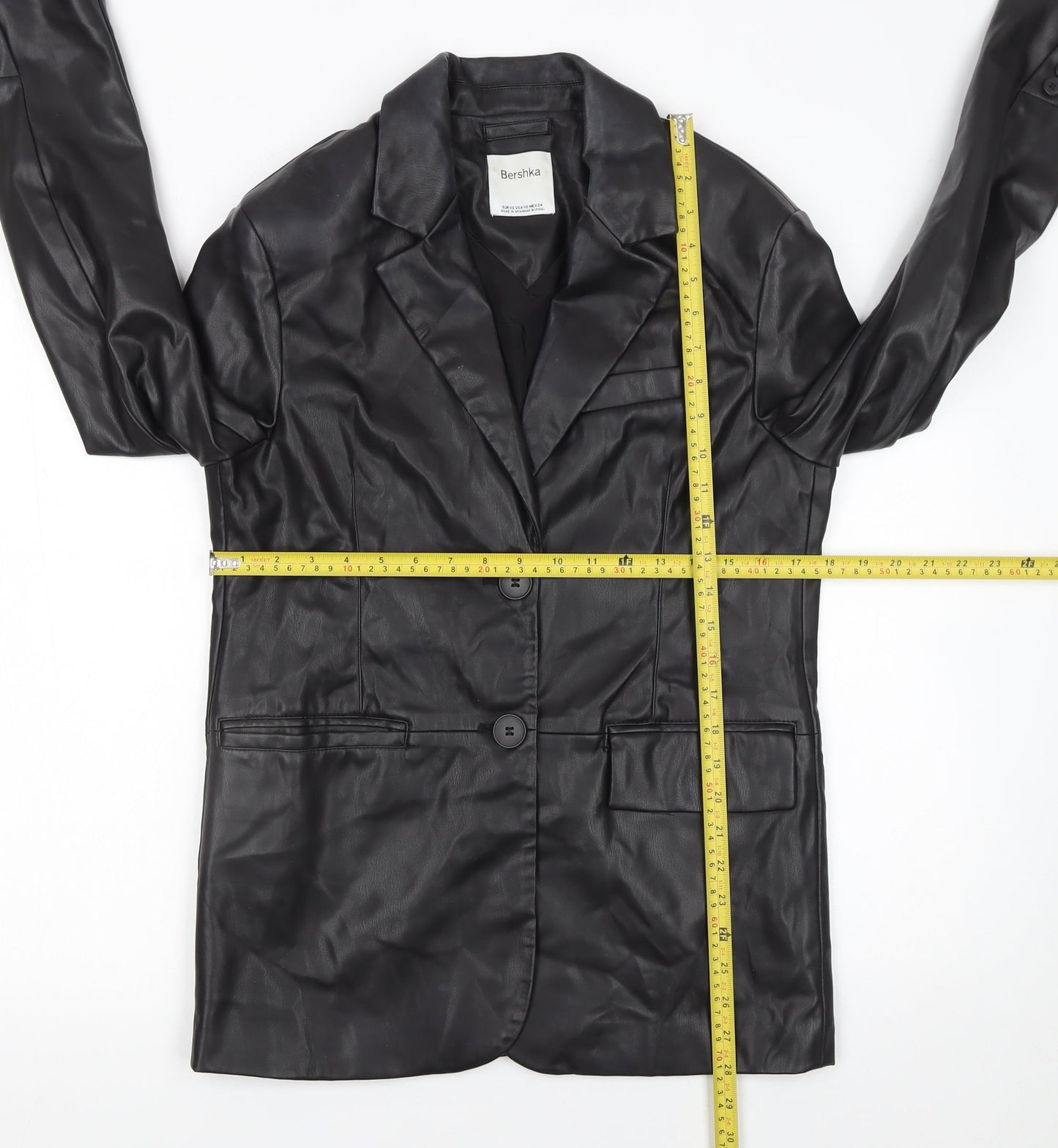Womens UK Size XS Bershka Regular Black Suit Jacket