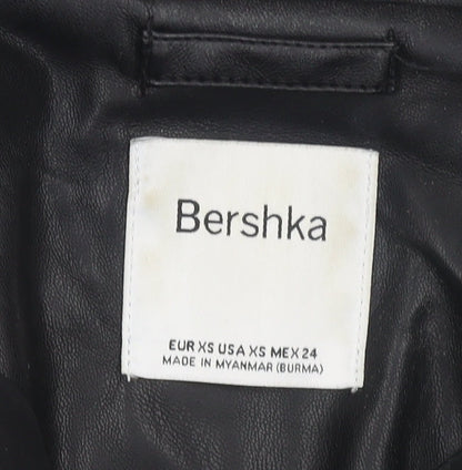 Womens UK Size XS Bershka Regular Black Suit Jacket