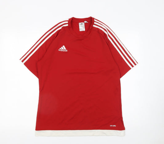 Mens UK Size M adidas Red Football Gym & Training Running & Jogging T-Shirt