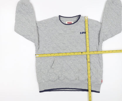 Levi's Boys Grey Quilted Pullover Sweatshirt 12 Years