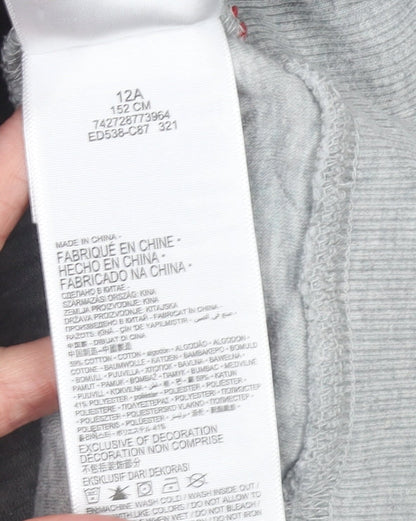 Levi's Boys Grey Quilted Pullover Sweatshirt 12 Years
