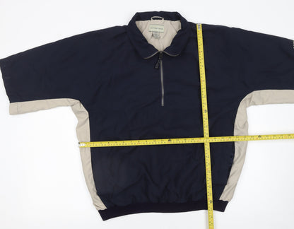 Mens UK Size M Cutter & Buck Blue 1/2 Zip Sweatshirt