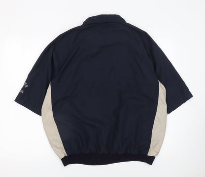 Mens UK Size M Cutter & Buck Blue 1/2 Zip Sweatshirt