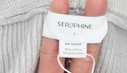 Womens UK Size S Seraphine Grey Cardigan Jumper