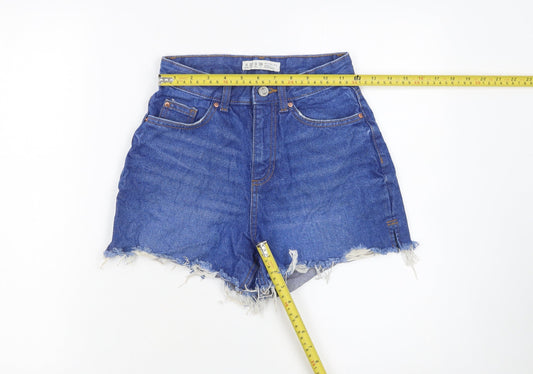 Womens UK Size 4 Denim Co Regular Fit Cut-Off Shorts