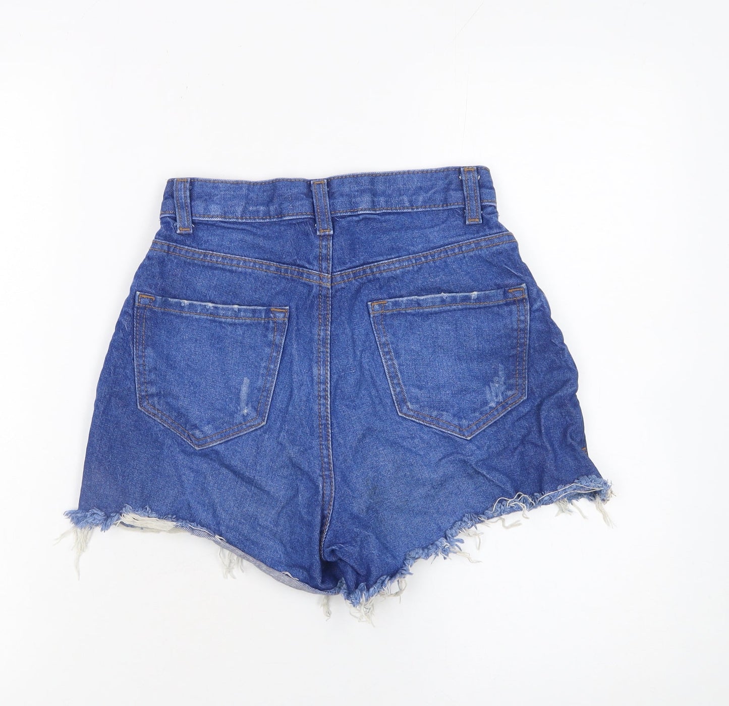 Womens UK Size 4 Denim Co Regular Fit Cut-Off Shorts