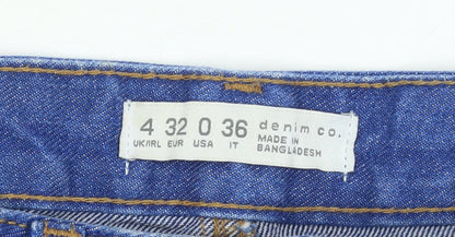 Womens UK Size 4 Denim Co Regular Fit Cut-Off Shorts