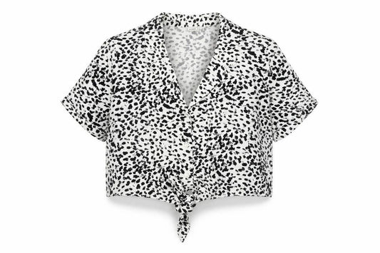 Womens UK Size 10 Pimkie Black Cropped Blouse