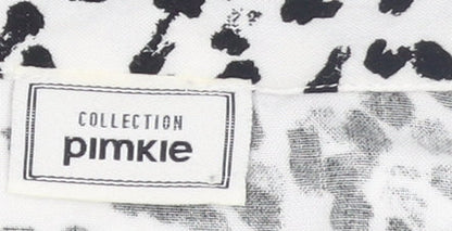 Womens UK Size 10 Pimkie Black Cropped Blouse