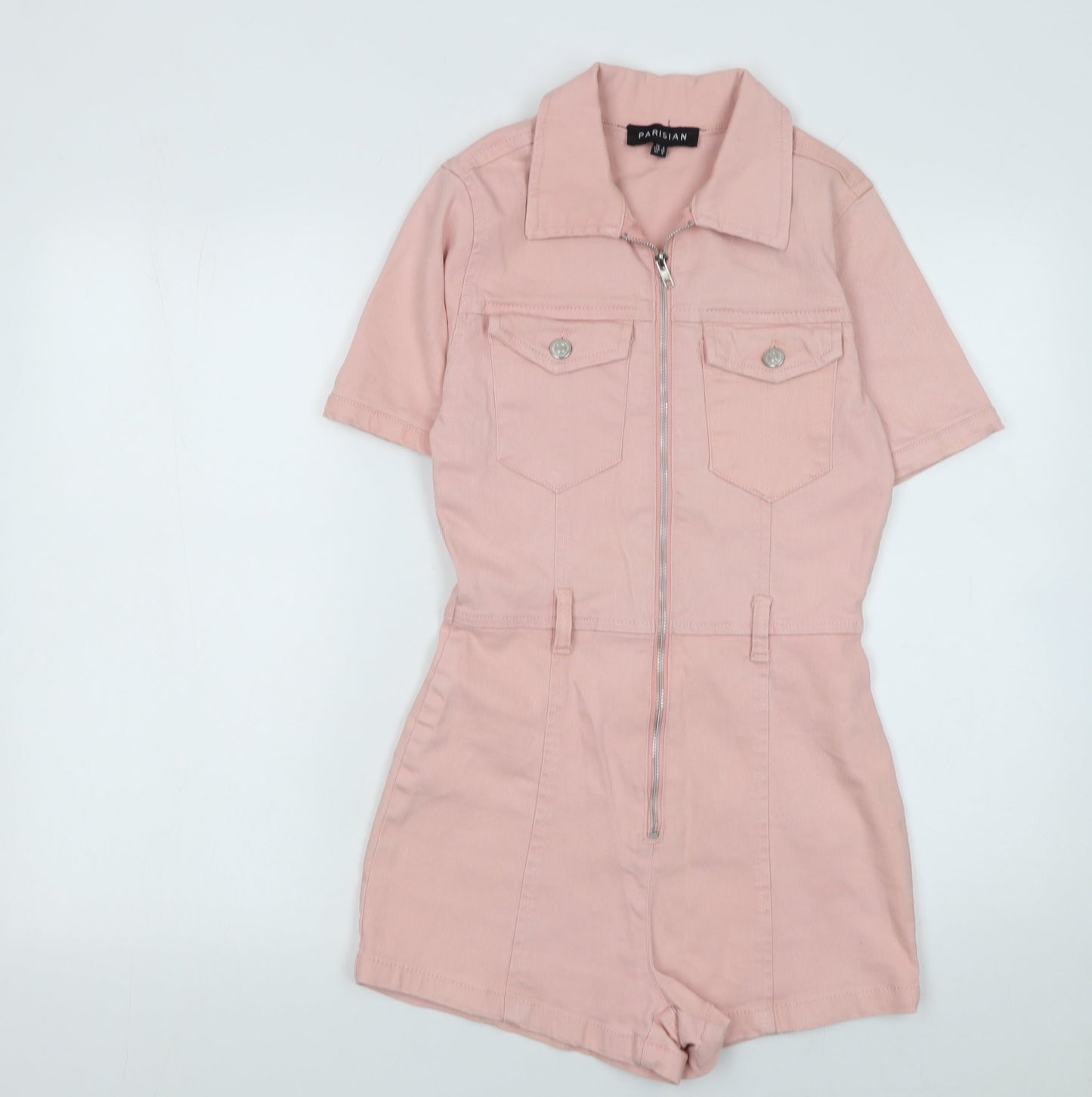 Womens UK Size 8 Parisian One-Piece Pink Playsuit