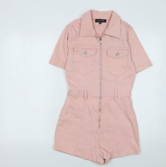 Womens UK Size 8 Parisian One-Piece Pink Playsuit