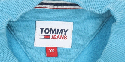 Womens UK Size XS Tommy Jeans Blue Pullover Sweatshirt