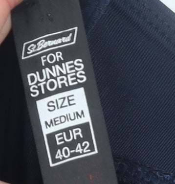 Dunnes Stores Women's Navy Floral Panel Leggings Size 12 M Activewear