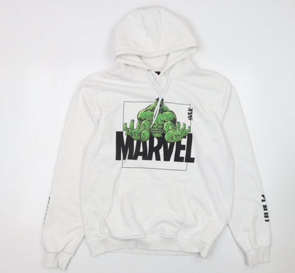 Mens UK Size XL Marvel White Pullover Hoodie