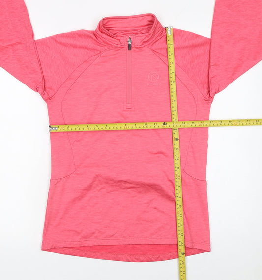 O'Neills Girls Pink 13 Years 1/4 Zip Long Sleeve Sports Sweatshirt