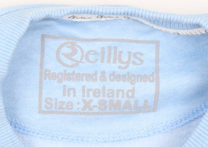 Womens UK Size XS Reillys Blue Pullover Sweatshirt