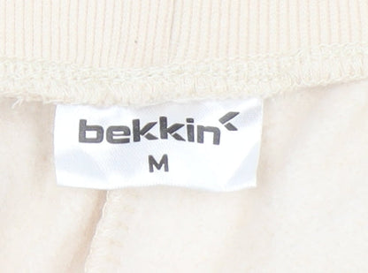 Womens UK Size M bekkin Regular Fit Jogger Beige Trousers