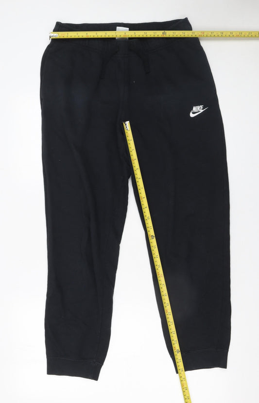 Womens UK Size M Nike Regular Fit Jogger Black Trousers