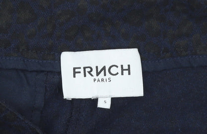 Womens UK Size S Frnch Paris Regular Fit Chino Blue Trousers