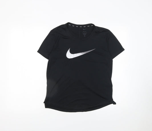 Womens UK Size S Nike Black Gym & Training Running & Jogging Yoga T-Shirt