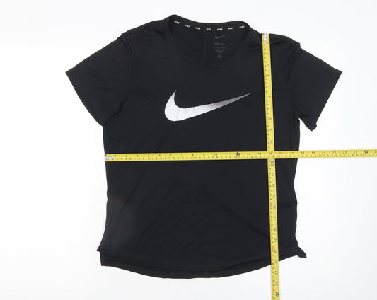 Womens UK Size S Nike Black Gym & Training Running & Jogging Yoga T-Shirt