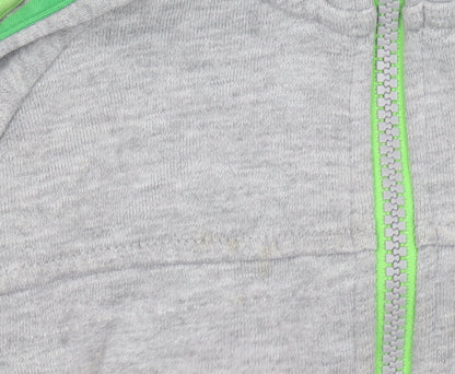 Boys UK Size 7-8 Years adidas Grey Full Zip Hoodie